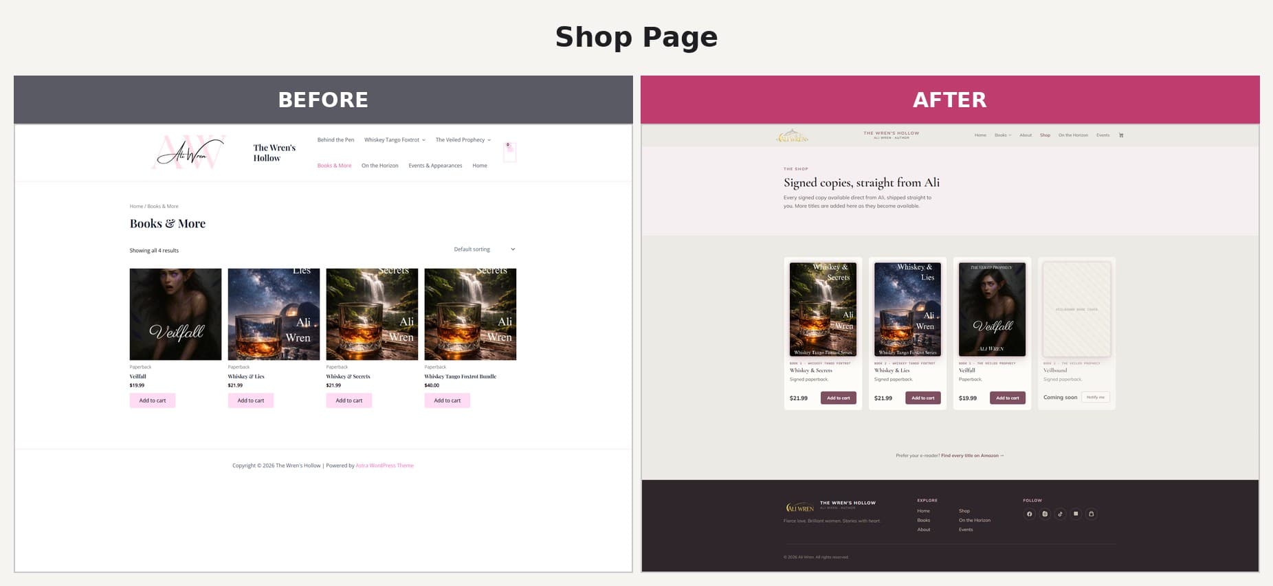 THE WREN'S HOLLOW: Shop Page